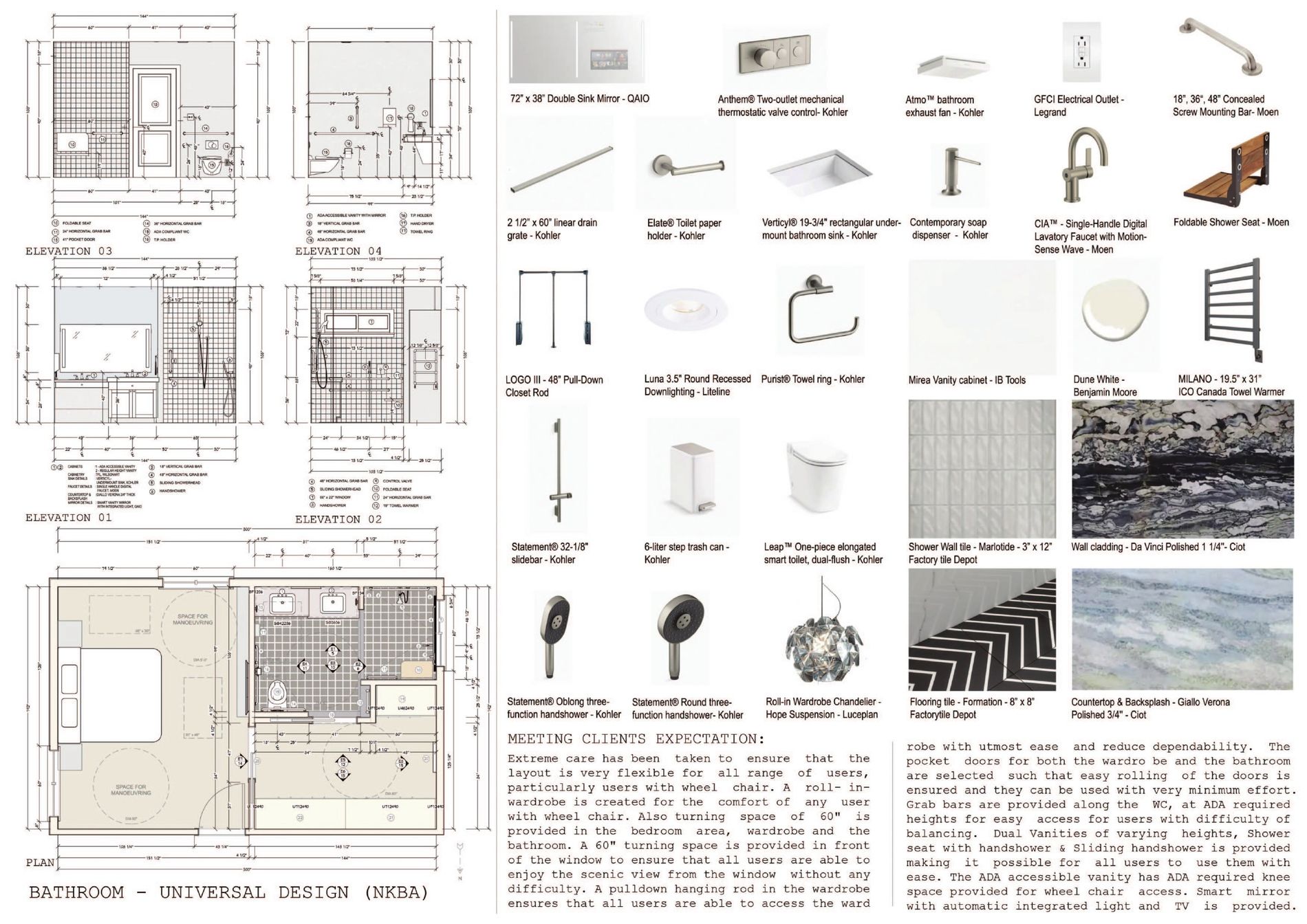 Universal design — accessible plan & elevations