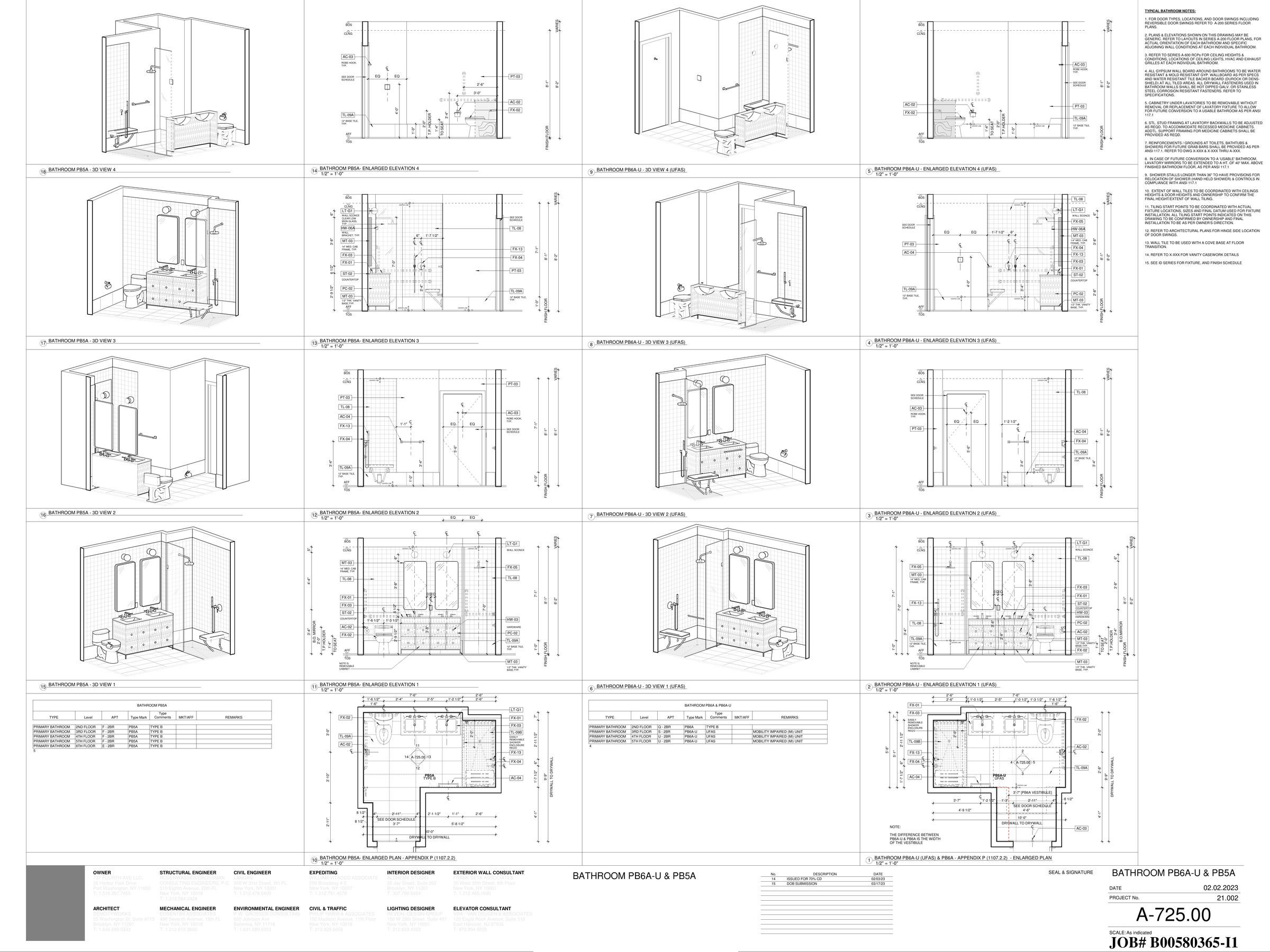 Accessible bathroom details (UFAS)